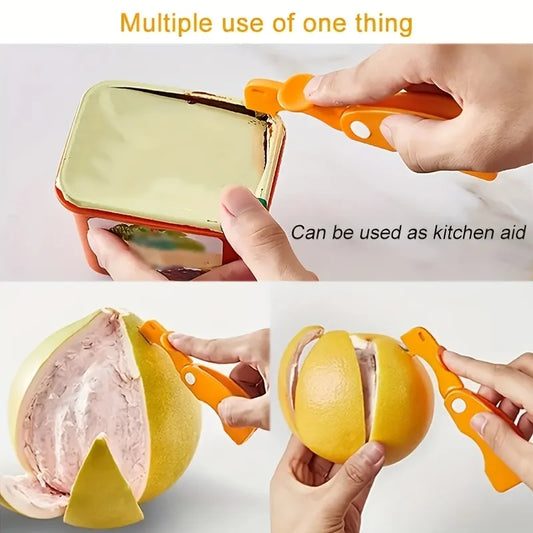 One Piece Multifunction Peeler with Plastic Folding Handle