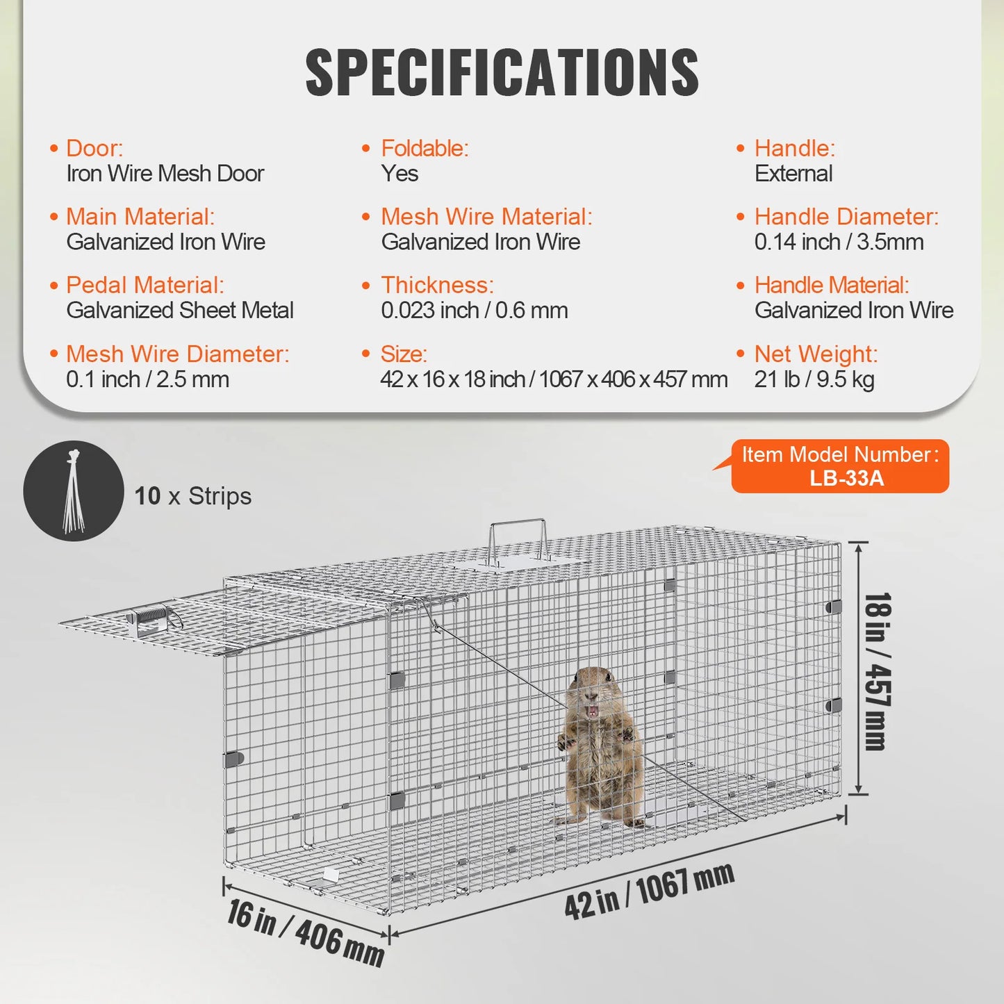 Live Humane Animal Cage Trap
