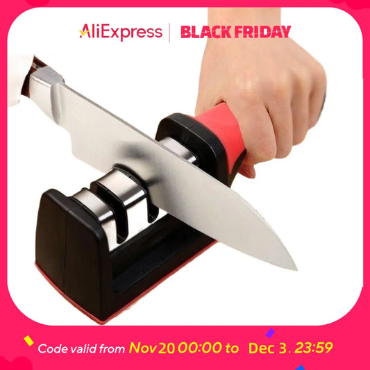 3-Stage Knife Sharpener Set  with Non-Slip Base