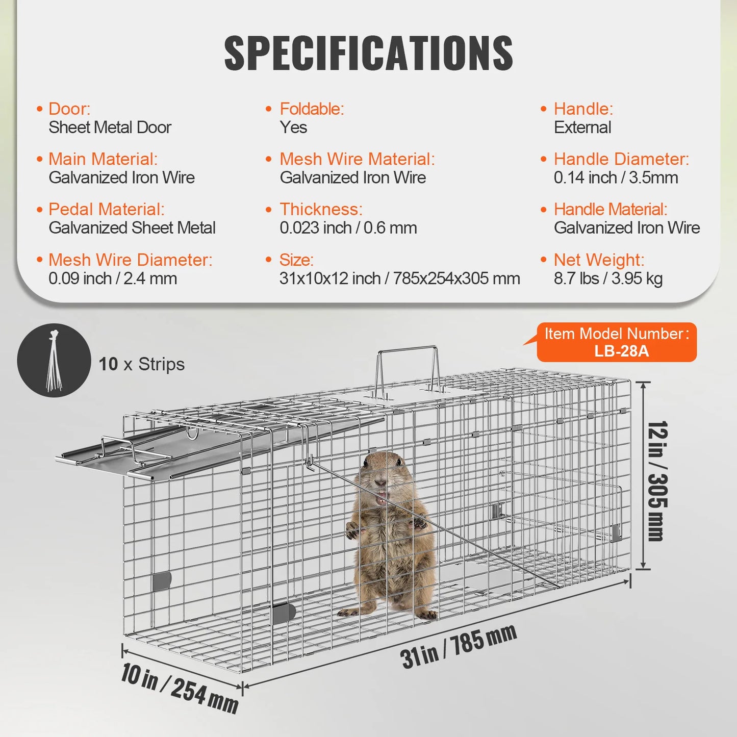 Live Humane Animal Cage Trap