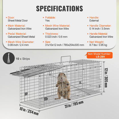 Live Humane Animal Cage Trap