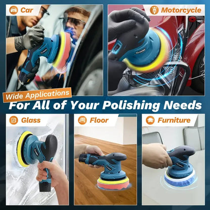 Portable, Cordless Powerful Orbital Polisher and Car Buffer.