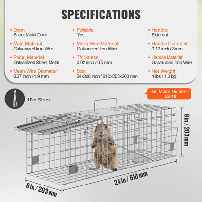 Live Humane Animal Cage Trap