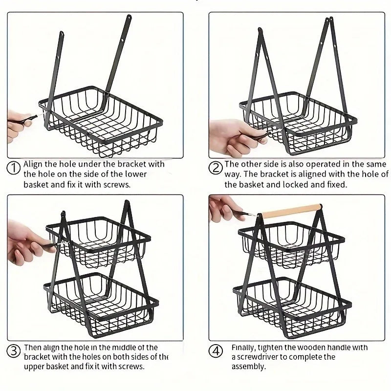 Three-tier Fruit & Vegetable Basket