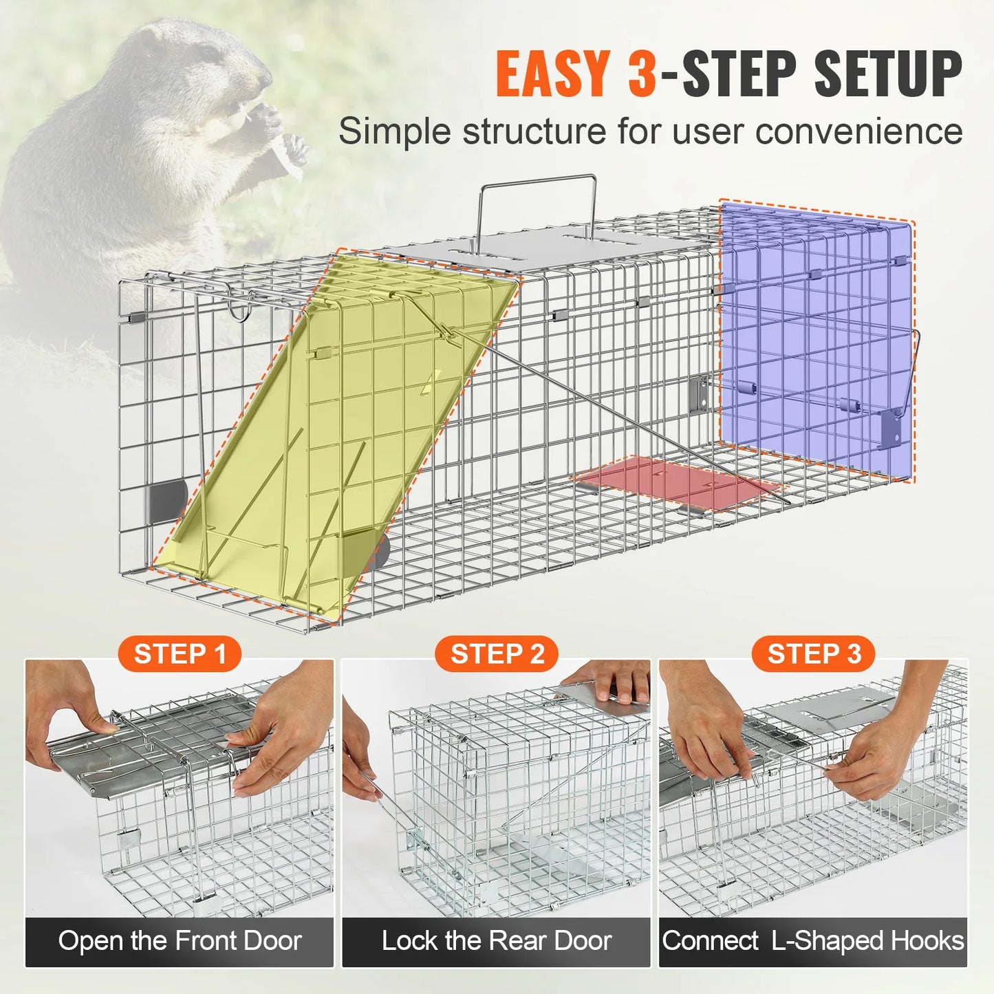 Live Humane Animal Cage Trap