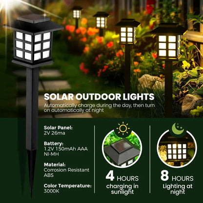 8 Pack Outdoor Waterproof Solar Lights