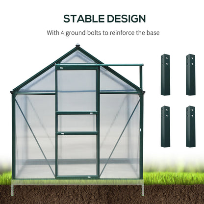 Aluminum Polycarbonate Greenhouse with Frame Walk-In Outdoor Plant Garden