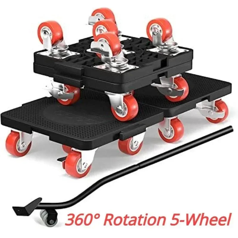 Furniture Moving Transport Roller Set and Hand Tool
