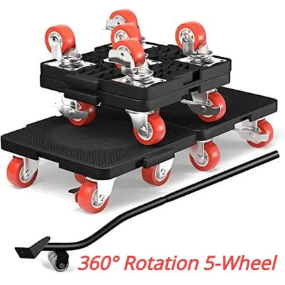 Furniture Moving Transport Roller Set and Hand Tool