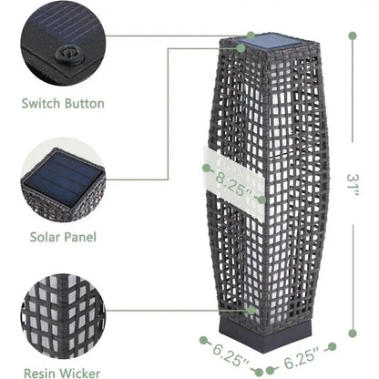 Outdoor Solar Water-Resistant Powered Floor Lamp