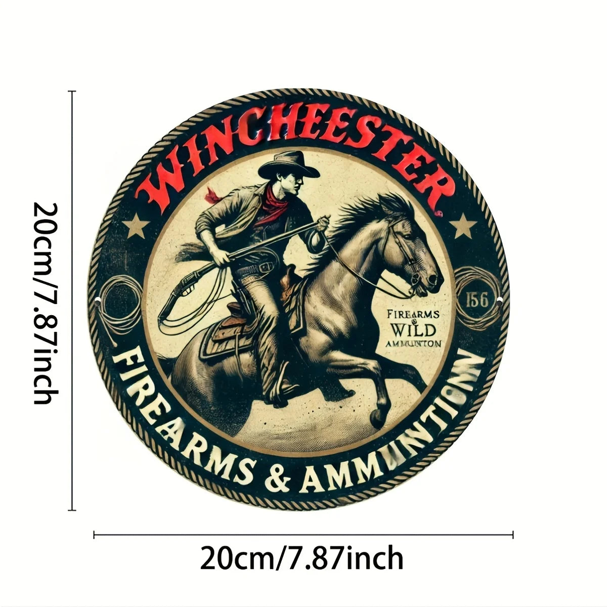 Vintage Winchester Firearms Wooden Wall Sign