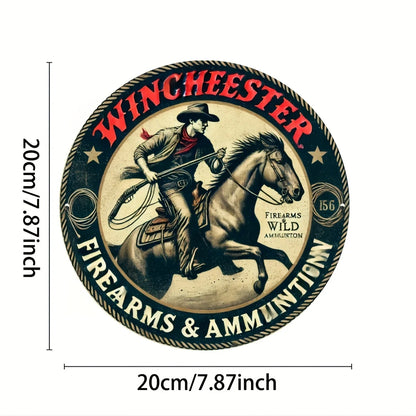 Vintage Winchester Firearms Wooden Wall Sign