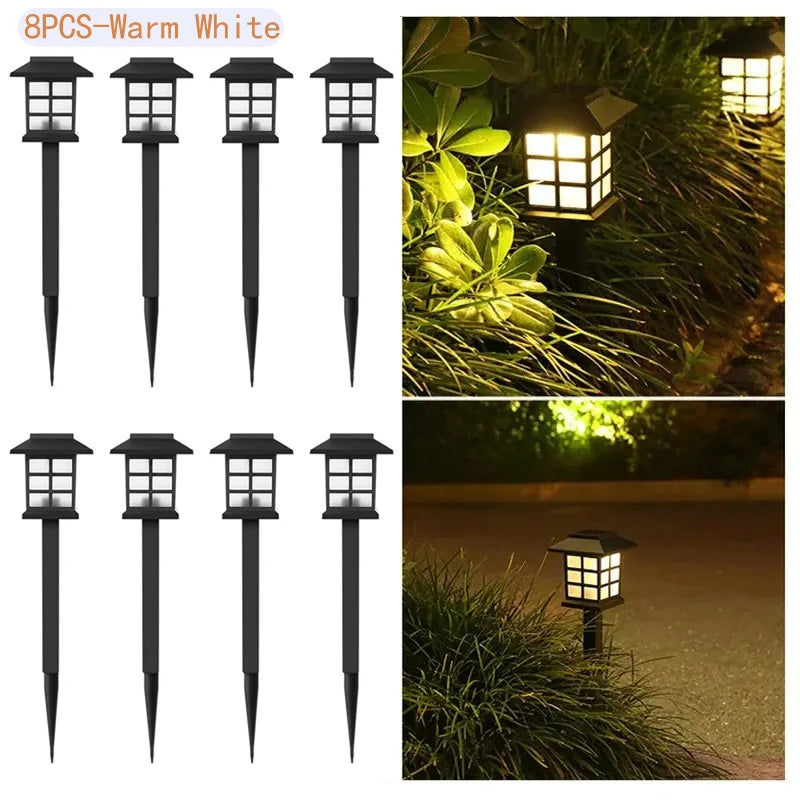 8 Pack Outdoor Waterproof Solar Lights