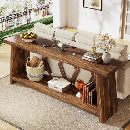 Multifunctional Long Narrow Farmhouse Console Table