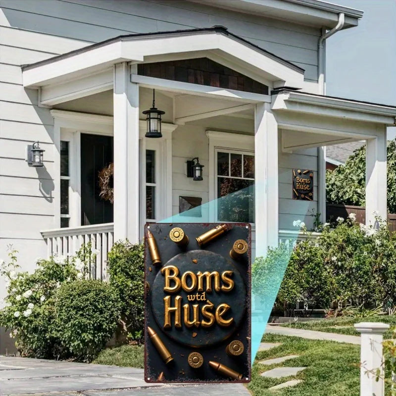 High-Quality, Vintage Ammunition Metal Tin Sign