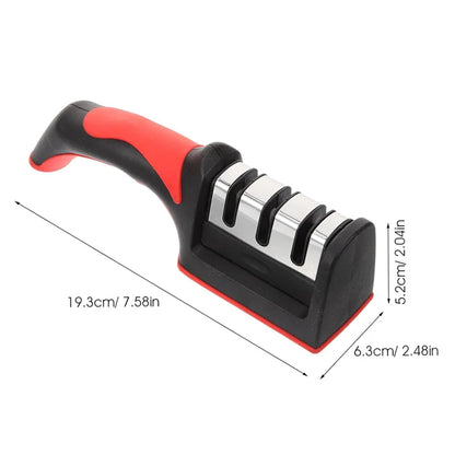 3-Stage Knife Sharpener Set  with Non-Slip Base