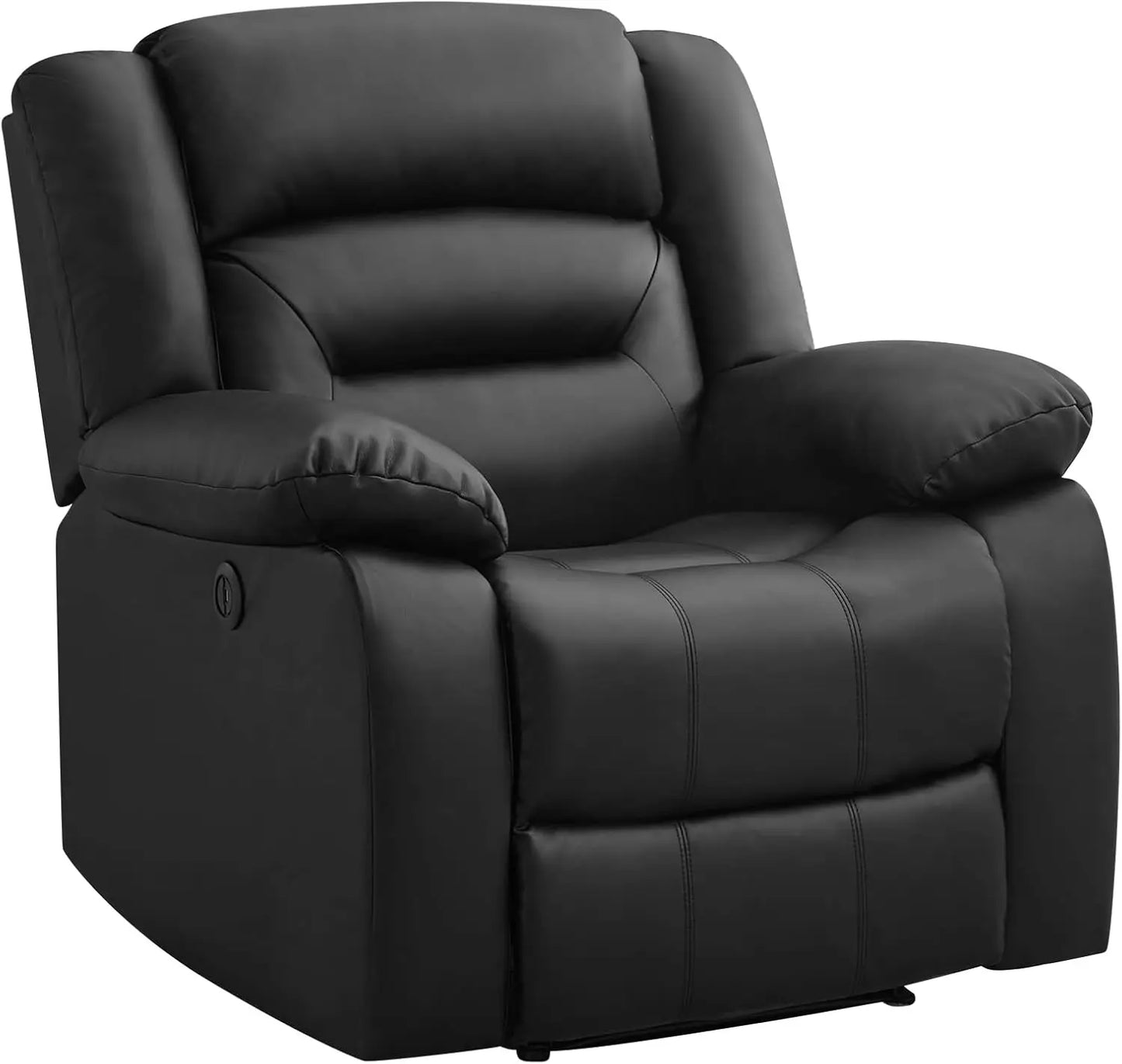 Oversized Power Recliner Faux Leather Chair