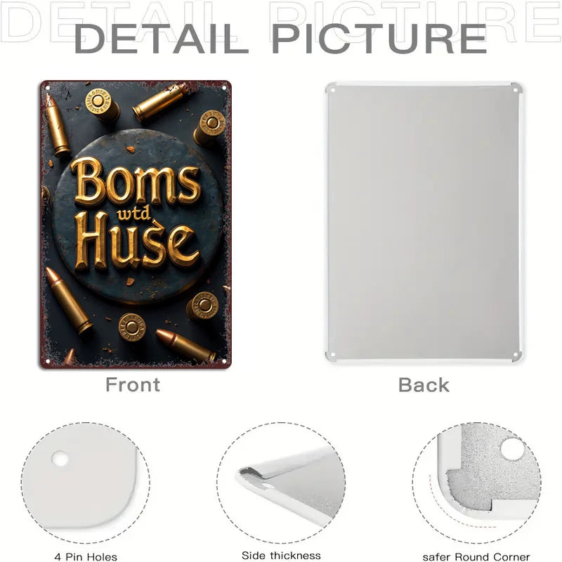 High-Quality, Vintage Ammunition Metal Tin Sign