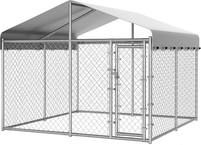 Extra Large Outdoor Dog Kennel with Roof and Lock