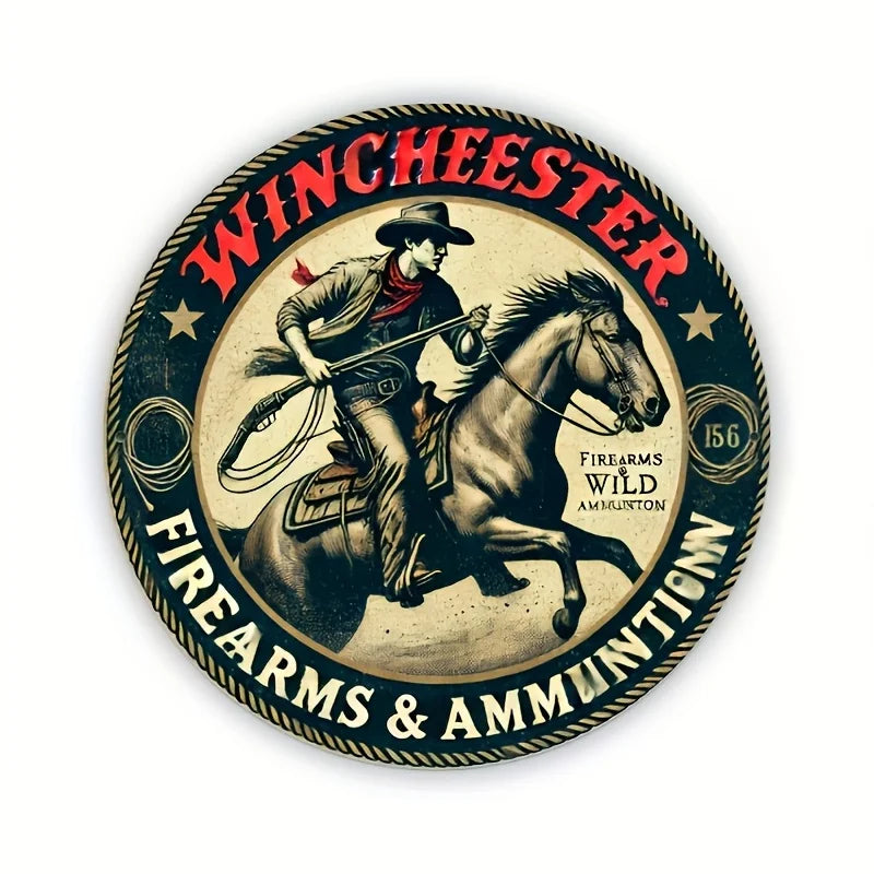 Vintage Winchester Firearms Wooden Wall Sign