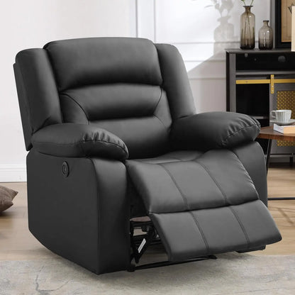 Oversized Power Recliner Faux Leather Chair