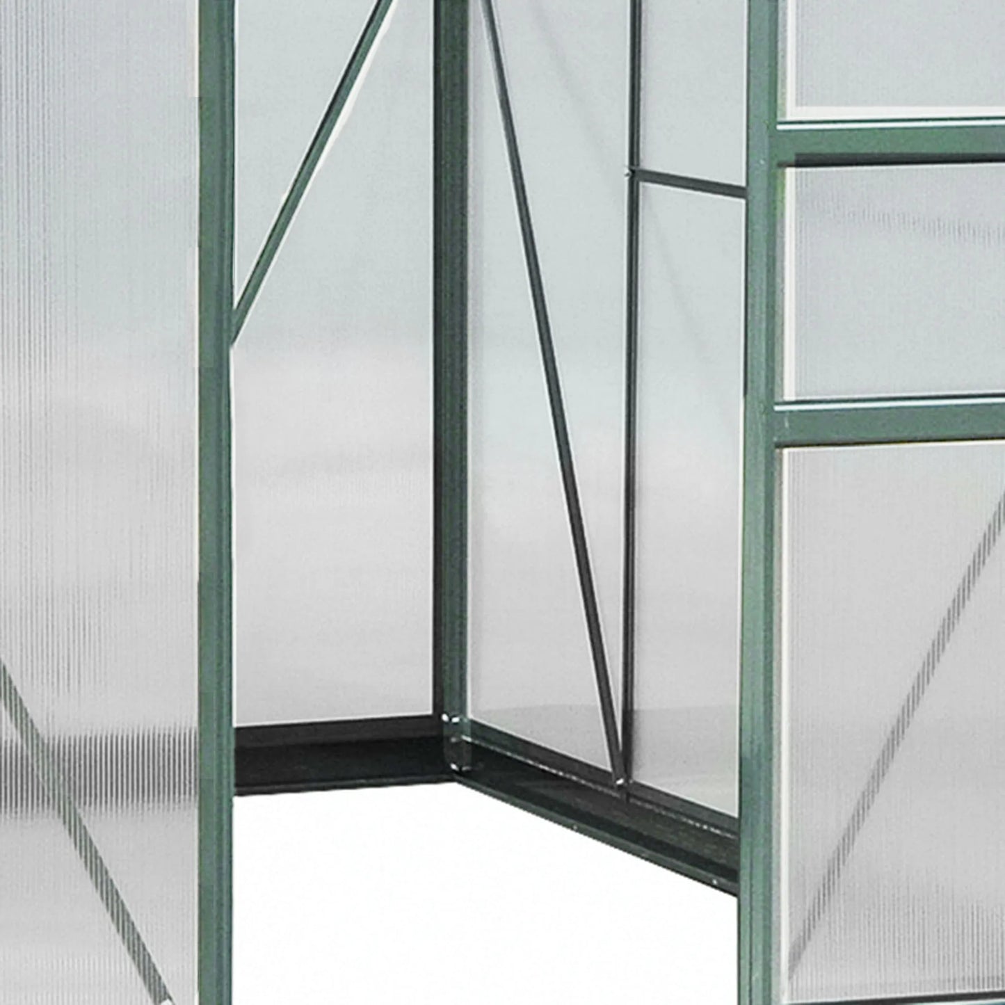 Aluminum Polycarbonate Greenhouse with Frame Walk-In Outdoor Plant Garden