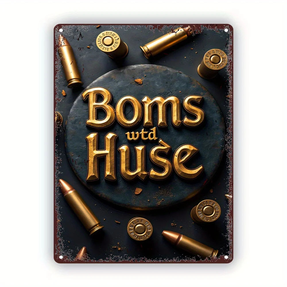 High-Quality, Vintage Ammunition Metal Tin Sign