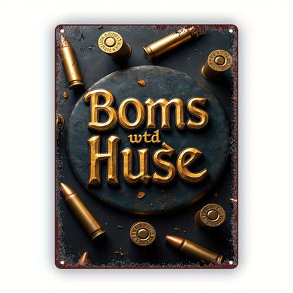 High-Quality, Vintage Ammunition Metal Tin Sign