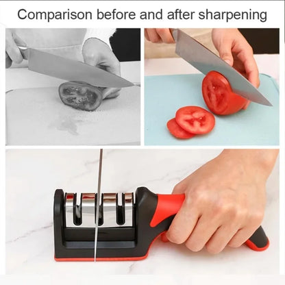 3-Stage Knife Sharpener Set  with Non-Slip Base